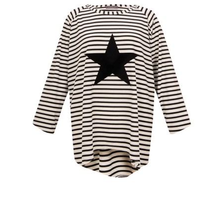 Chalk Robyn Stripe Star Top - Black