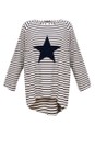 Chalk Navy / White / Navy Robyn Stripe Star Top  