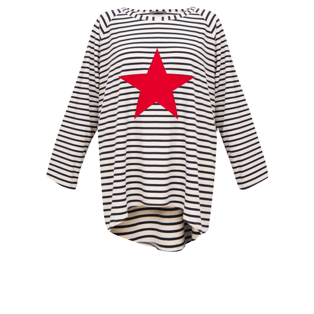 Chalk Robyn Stripe Star Top Navy / White / Dk Red