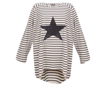 Chalk Robyn Stripe Star Top - Grey