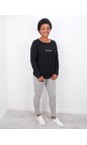 Chalk Black / Leopard Tasha Leopard Triple Star Top  