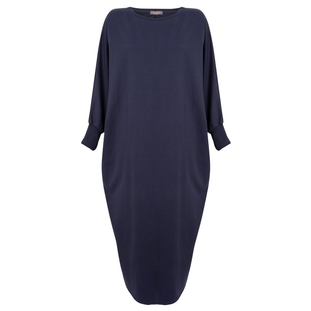 Chalk Rose Plain Lounge Dress Navy