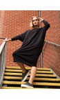 Chalk Black  Rose Plain Lounge Dress  