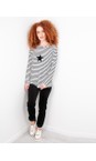 Chalk Black / White / Black Tasha Stripe Small Star Top  