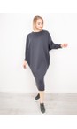 Chalk Charcoal Rose Plain Lounge Dress  