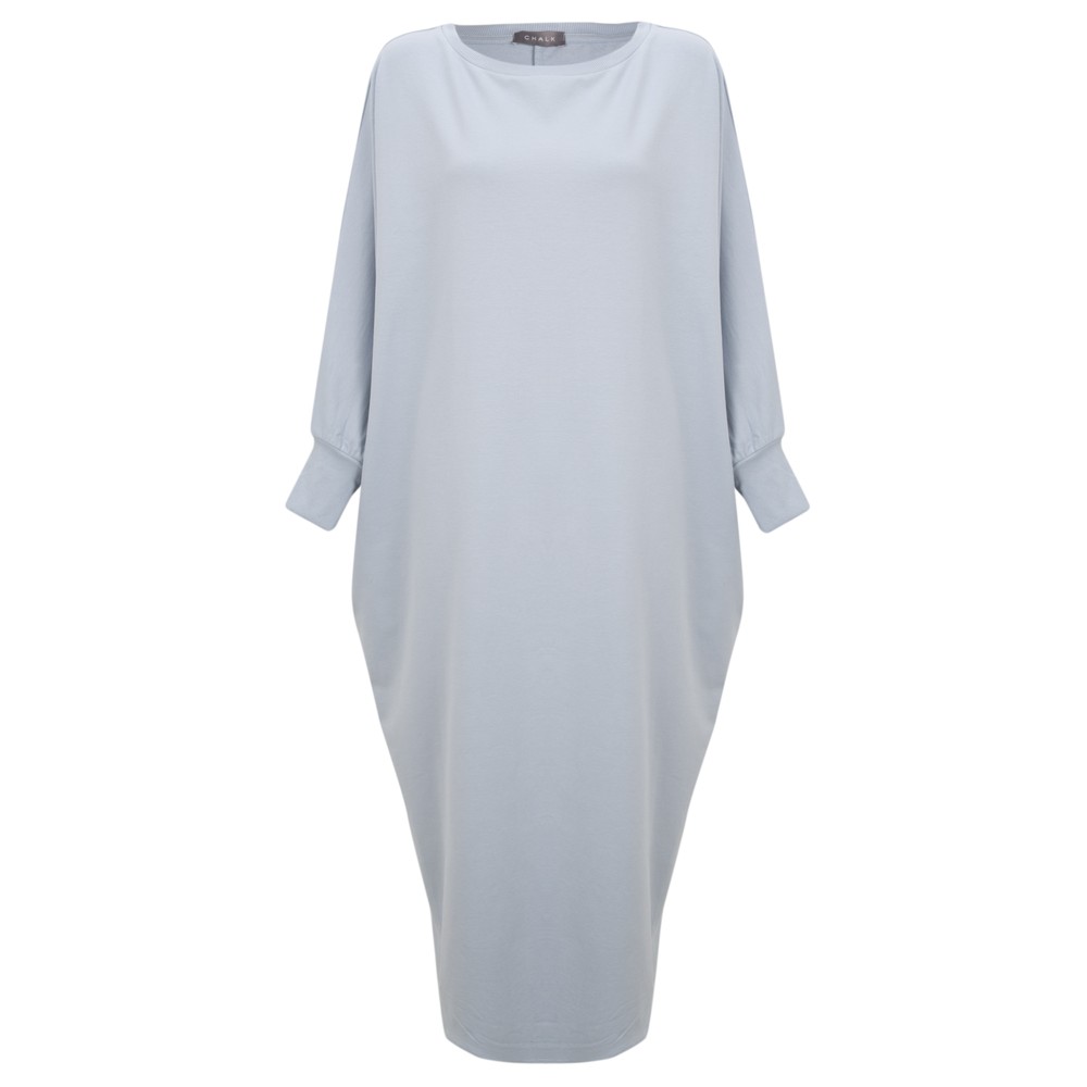 Chalk Rose Plain Lounge Dress Pale Blue