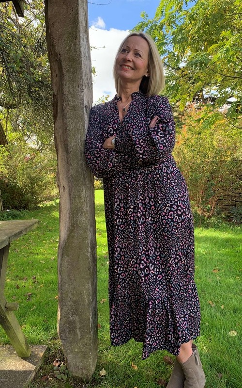 Luella Clementine Animal Print Dress in Black