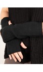 Chalk Black  Angela Fingerless Glove / Wrist Warmer   