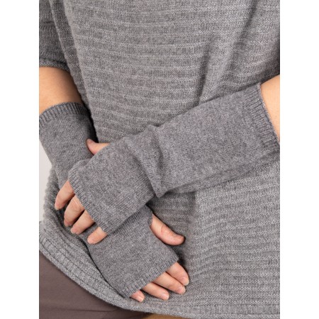 Chalk Angela Fingerless Glove / Wrist Warmer  - Black