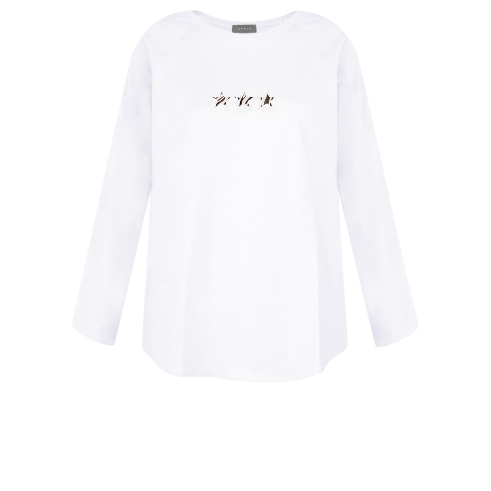 Chalk Tasha Zebra Triple Star Top White / Zebra