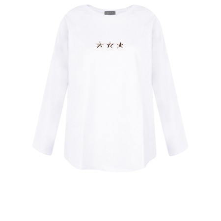 Chalk Tasha Zebra Triple Star Top - White