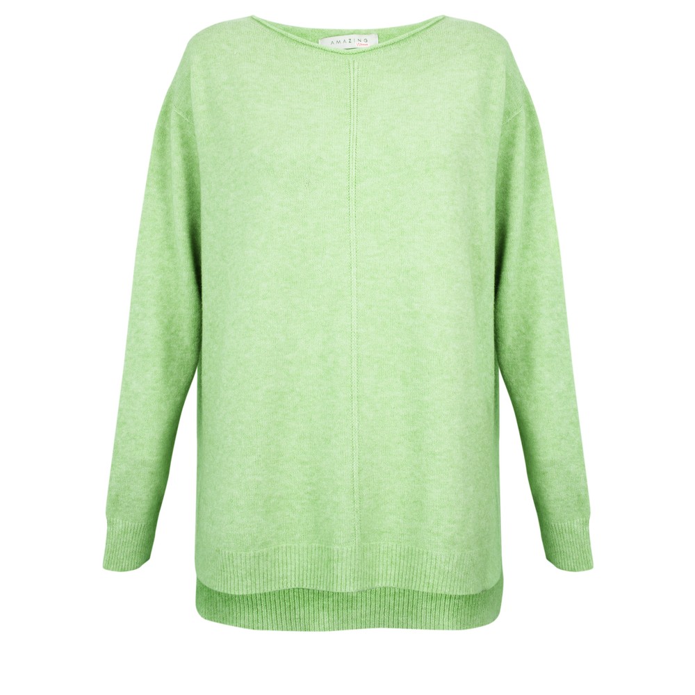 Amazing Woman Maggie Summer Green Seam Front Supersoft Jumper Summer Green