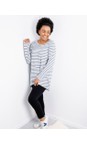 Chalk Charcoal / White Robyn Stripe Top  