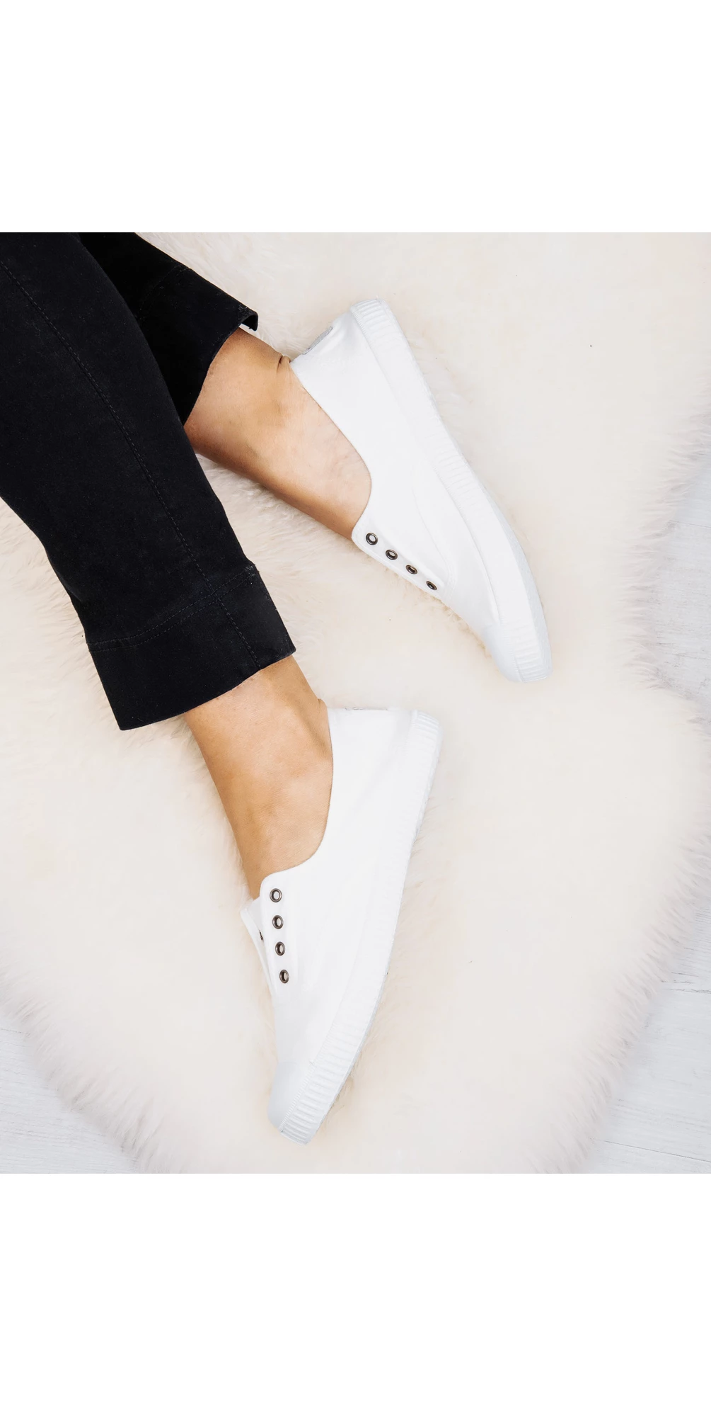Dora White Organic Cotton Washable No Lace Pump main image