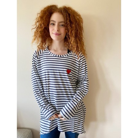 Chalk Robyn Stripe Heart Top - Multicoloured