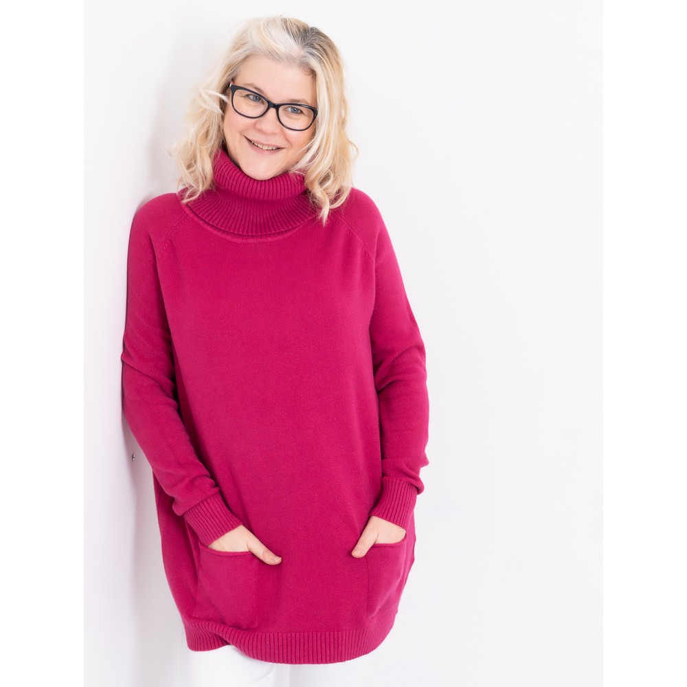 Amazing Woman Anna Two Pocket Relaxed Fit Jumper in Rose