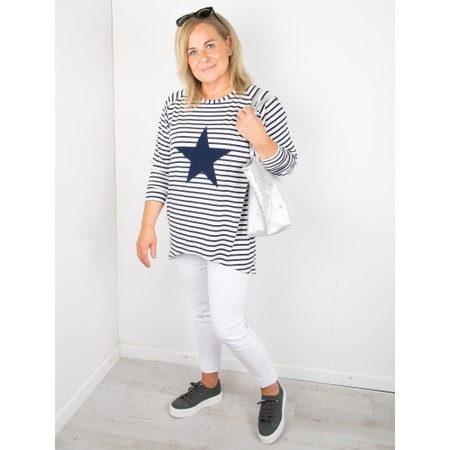 Chalk Robyn Stripe Star Top - Blue