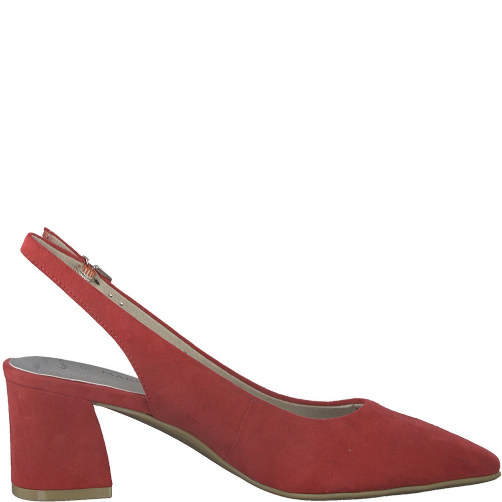 MARCO TOZZI Décolleté Slingback Donna – Sandali Con Tacco In Pelle, Confortevoli Ed Eleganti