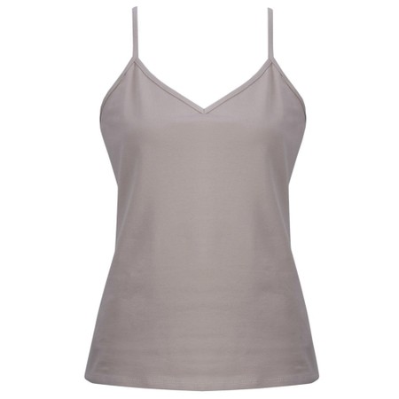 Chalk Lauren Organic Jersey Fitted Vest Top - Grey