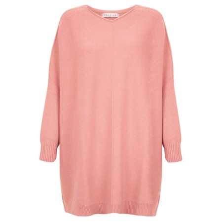 Amazing Woman Cassi X Round Neck Front Seam Knit - Pink