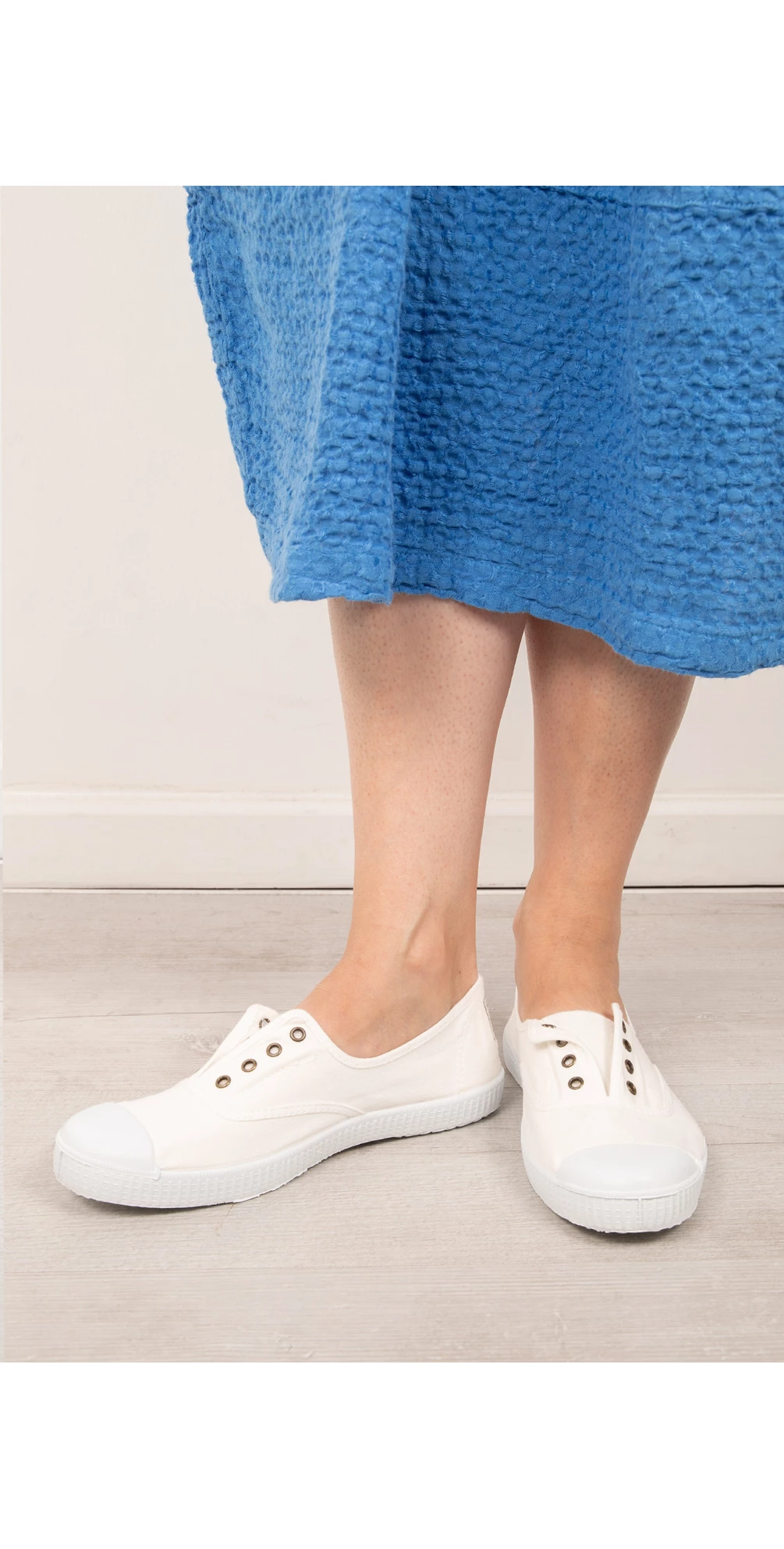 Dora White Organic Cotton Washable No Lace Pump main image