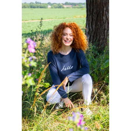 Chalk Tasha Navy Hello Top - Blue