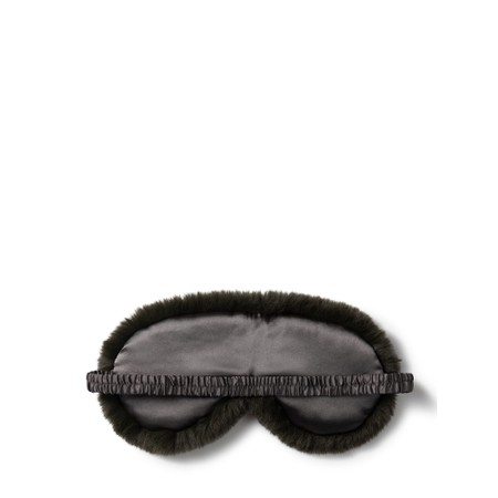 Chalk Liz Luxury Faux Fur Sleep Mask - Green