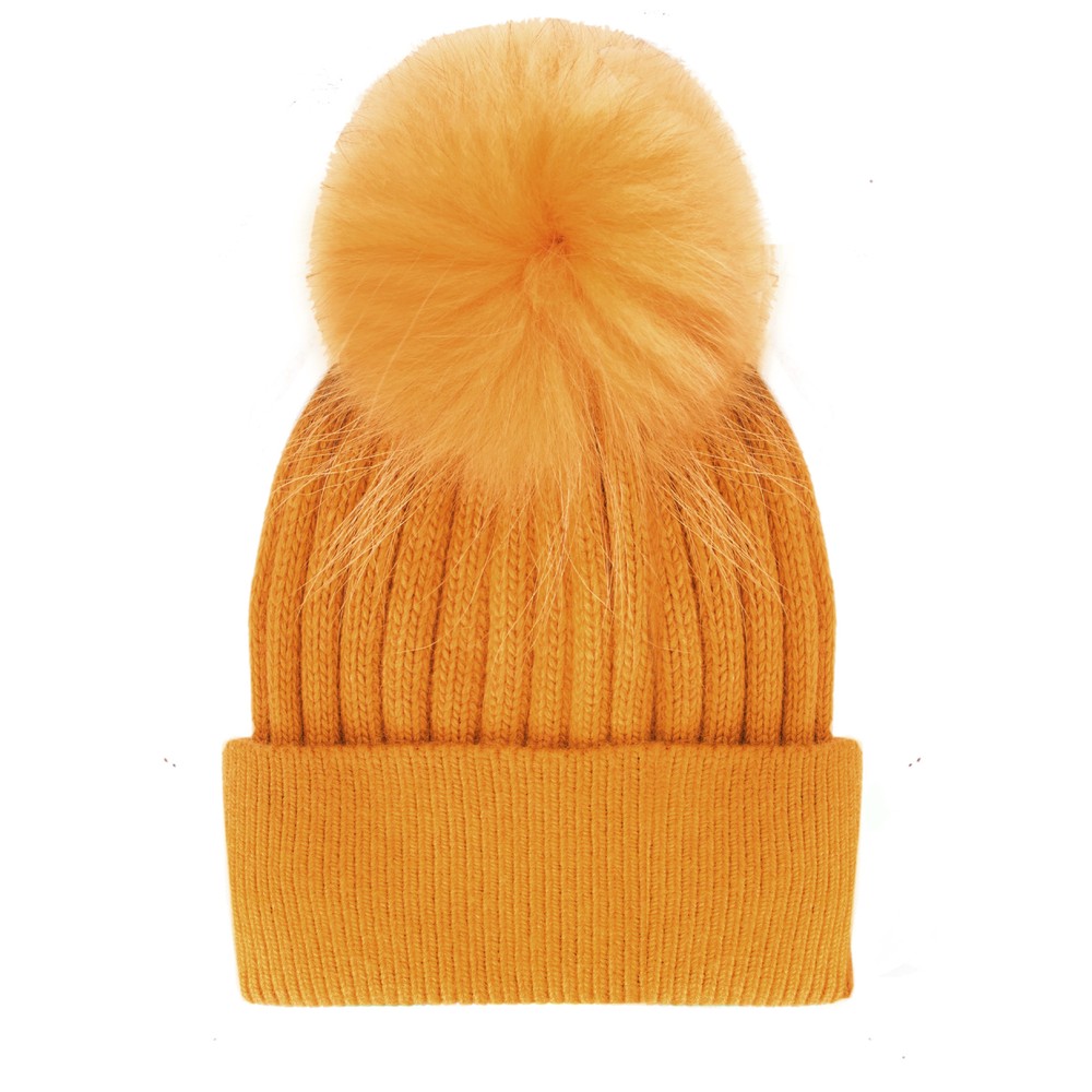 Bitz of Glitz Jessie Hat with Big Bobble Saffron / Saffron Pom