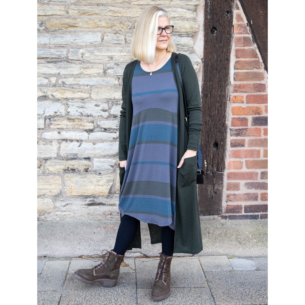 Foil Pie in The Sky Dress in Multi Stripe