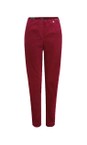 Robell Dark Red 47 Marie Dark Red Stretch Velvet Trouser  