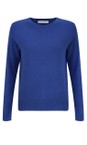 Amazing Woman Blusa Blue Prue Blusa Blue Semi Fitted Round Jumper  
