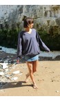 Chalk Charcoal Evie Organic Sweatshirt  