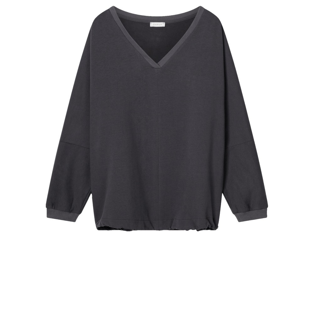 Chalk Evie Organic Sweatshirt Charcoal