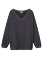 Chalk Charcoal Evie Organic Sweatshirt  