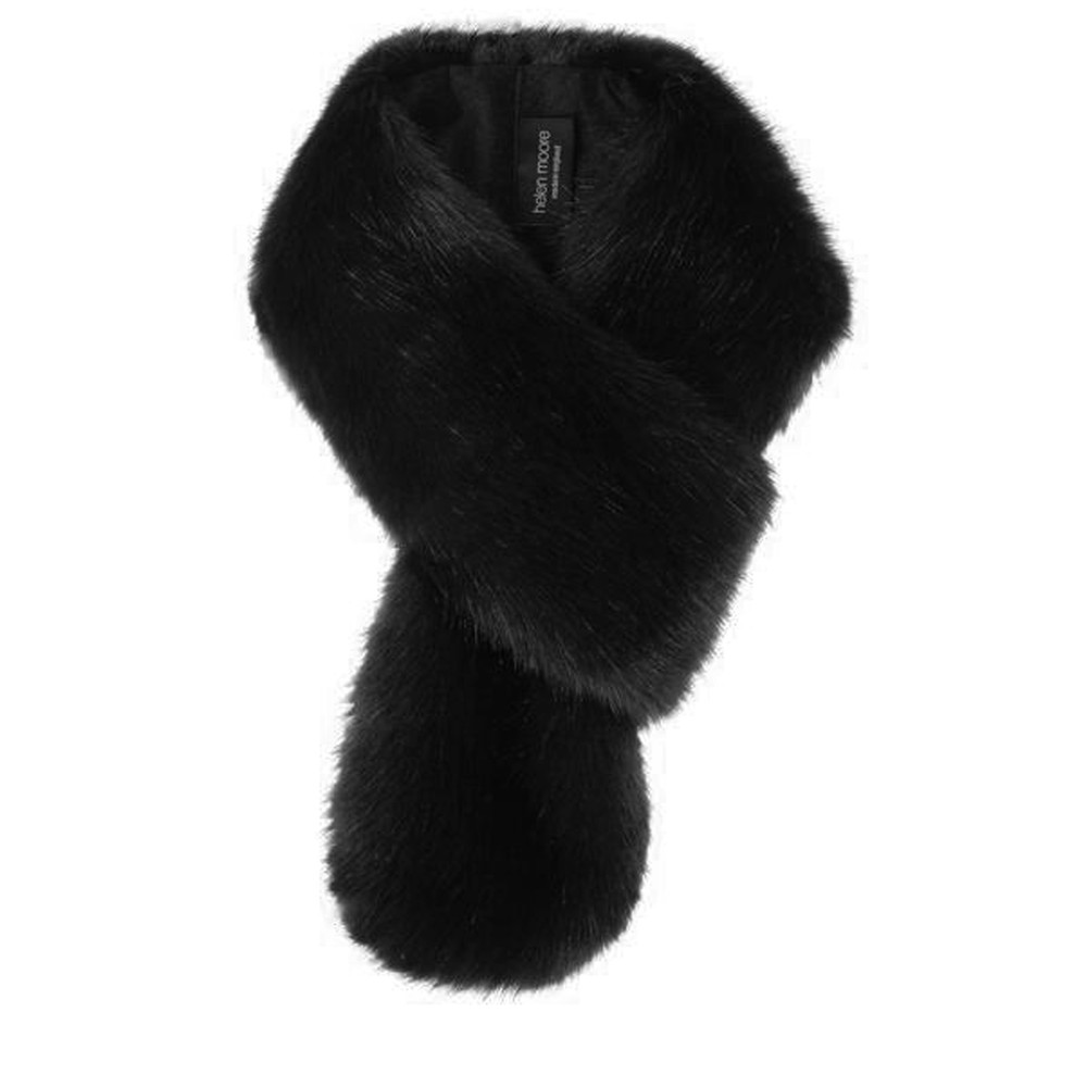 Helen Moore Mini Loop Faux Fur Scarf in Jet