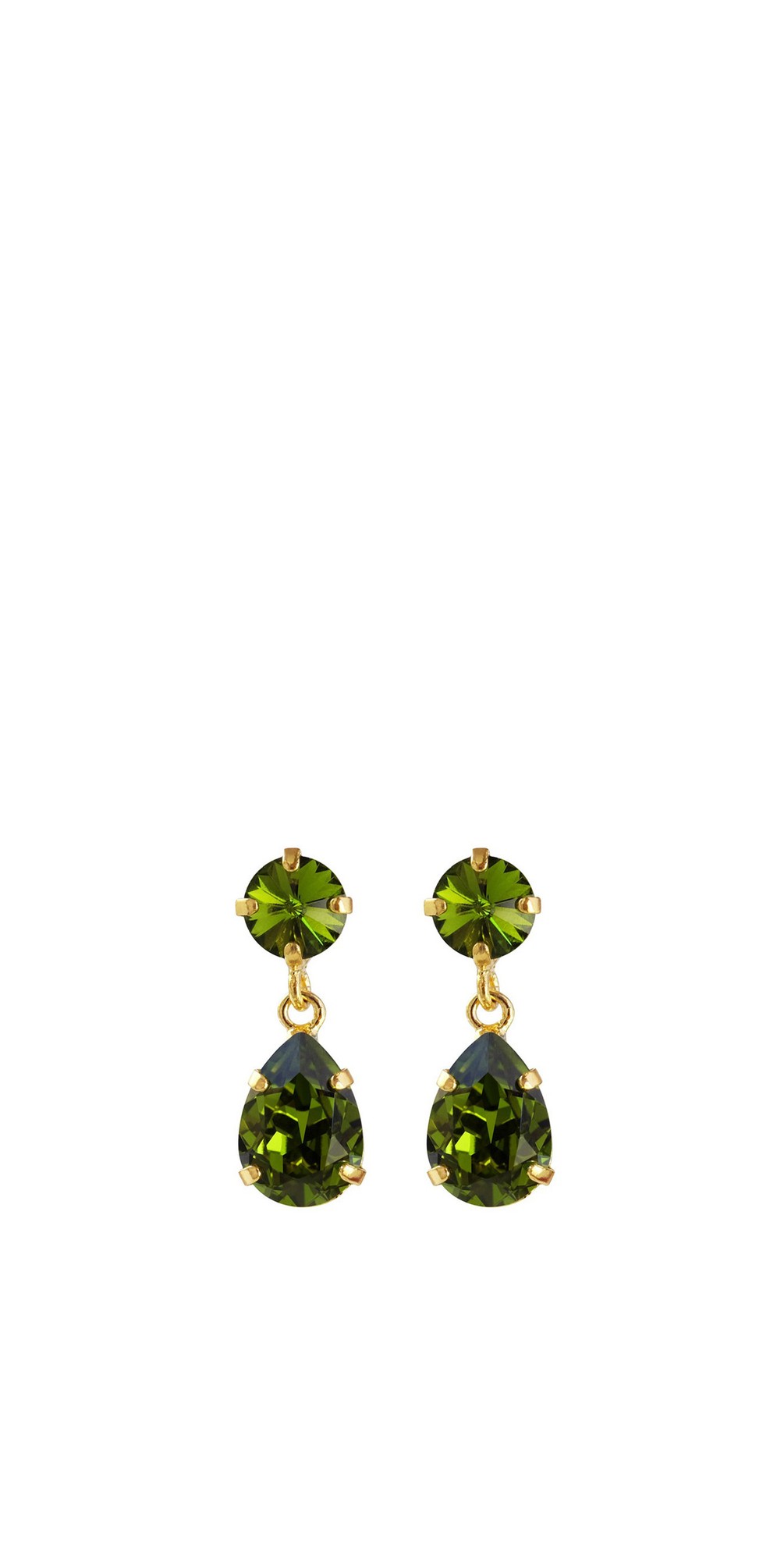OLIVINE STAR DROP EARRING main image 1
