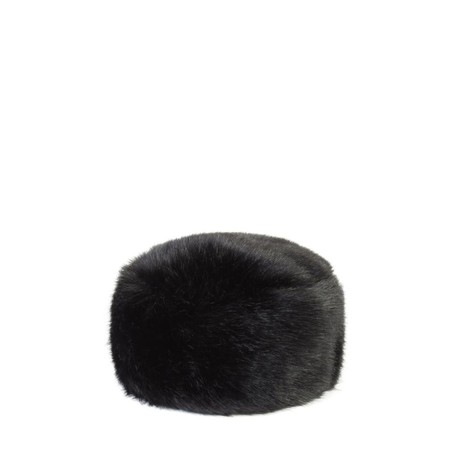 Helen Moore Pillbox Faux Fur Hat - Black