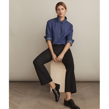 Masai Clothing MaPaba Black Essential Ponti Roma Jersey Trousers - Black