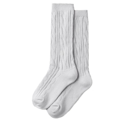 Chalk Cosy Cable Socks - Grey