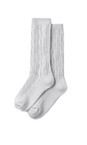 Chalk Dove Grey Cosy Cable Socks  