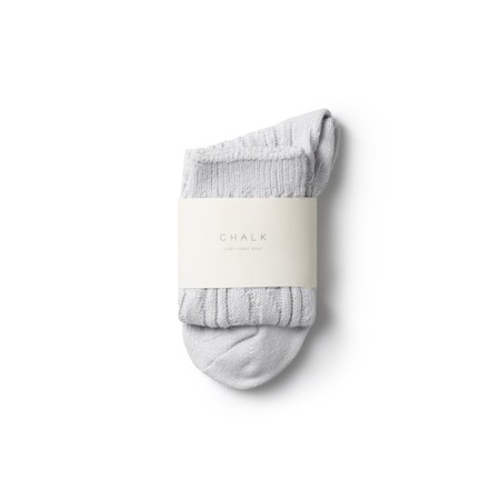 Chalk Cosy Cable Socks - Grey