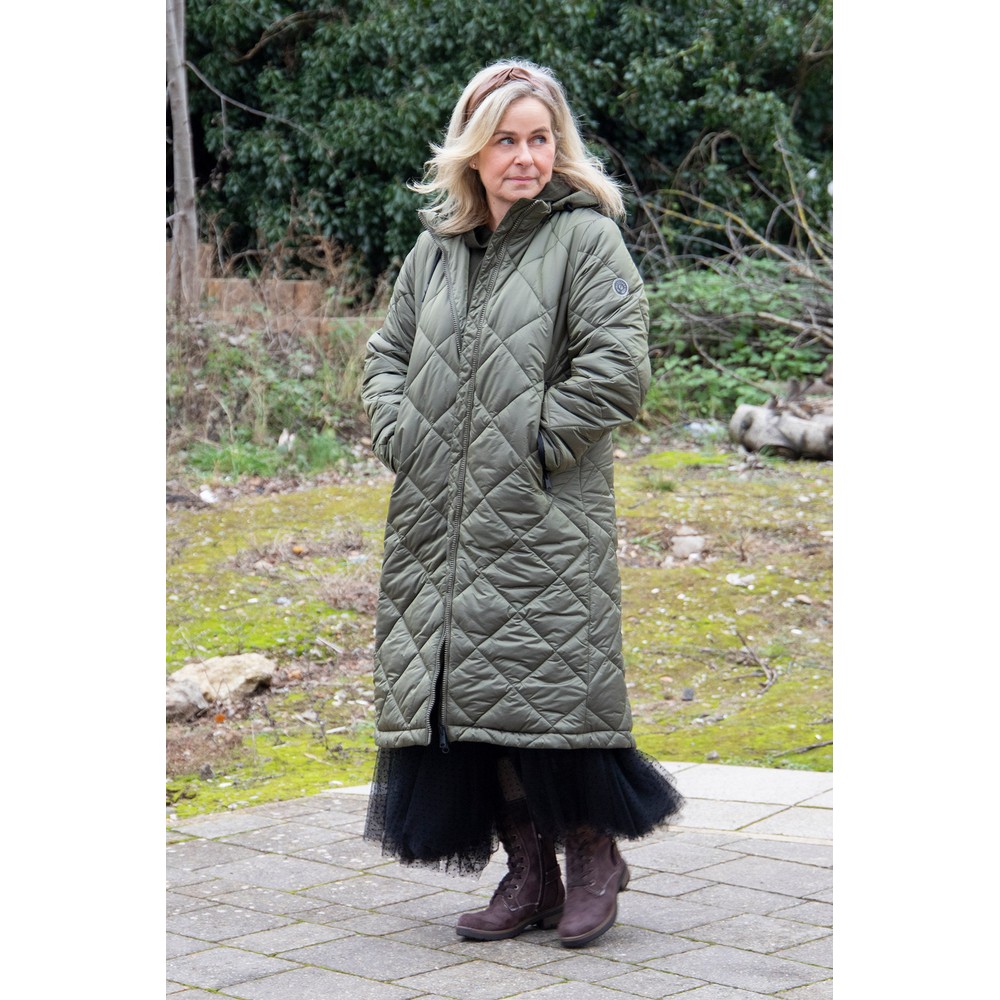 Frandsen Gudrun Hooded Longline Quilted 