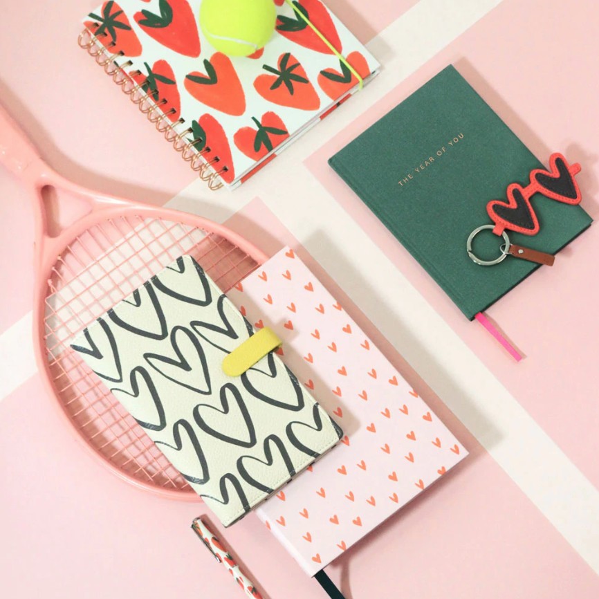 Caroline Gardner Outline Hearts Travel Wallet in Multi