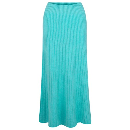 Amazing Woman Sachia Ribbed Long Skirt - Turquoise