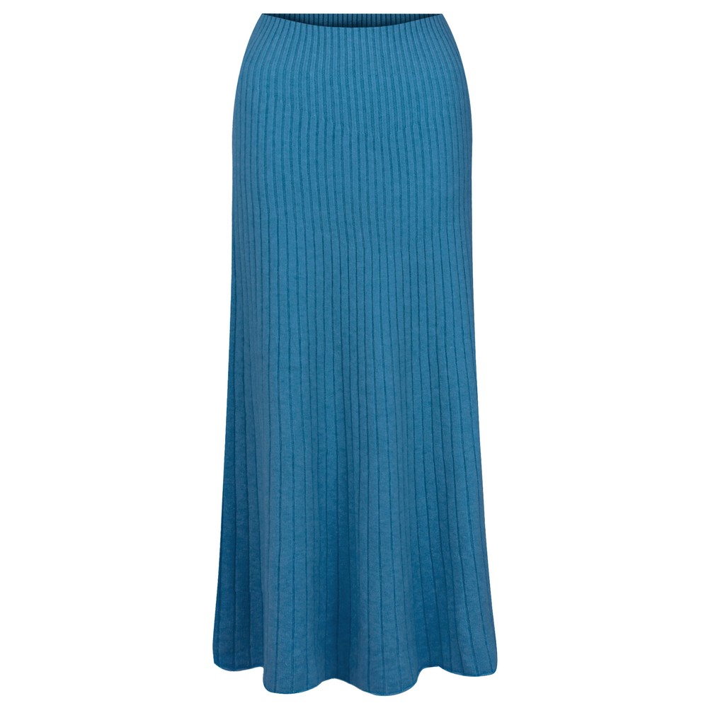 Amazing Woman Sachia Ribbed Long Skirt Summer Blue