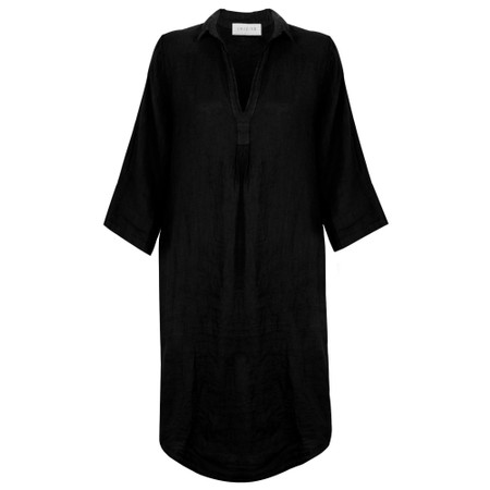 Amazing Woman Bela Black Linen Dress - Black