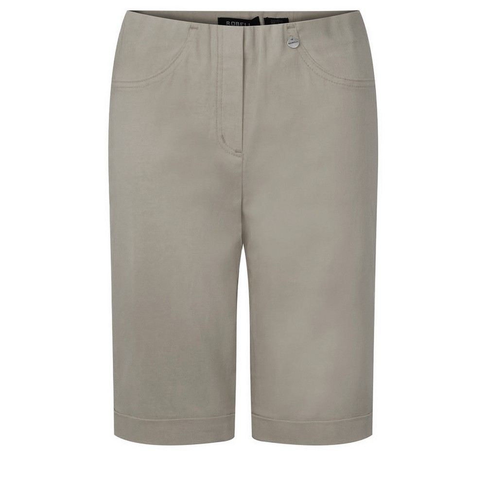 Robell Bella 04 Light Taupe Slim Fit Shorts Light Taupe 13