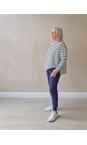 Chalk Navy Bryony Stripe Top  