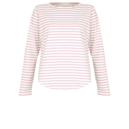 Chalk Fleur Stripe T Shirt - Pink