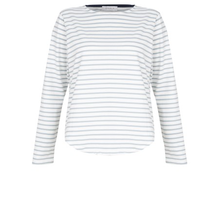 Chalk Fleur Stripe T Shirt - Blue